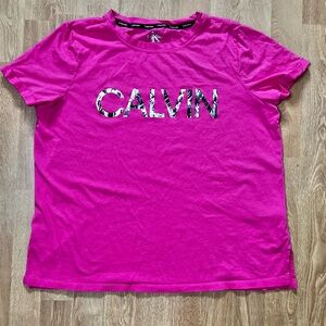 Calvin Klein Fuchsia Short Sleeve Tee